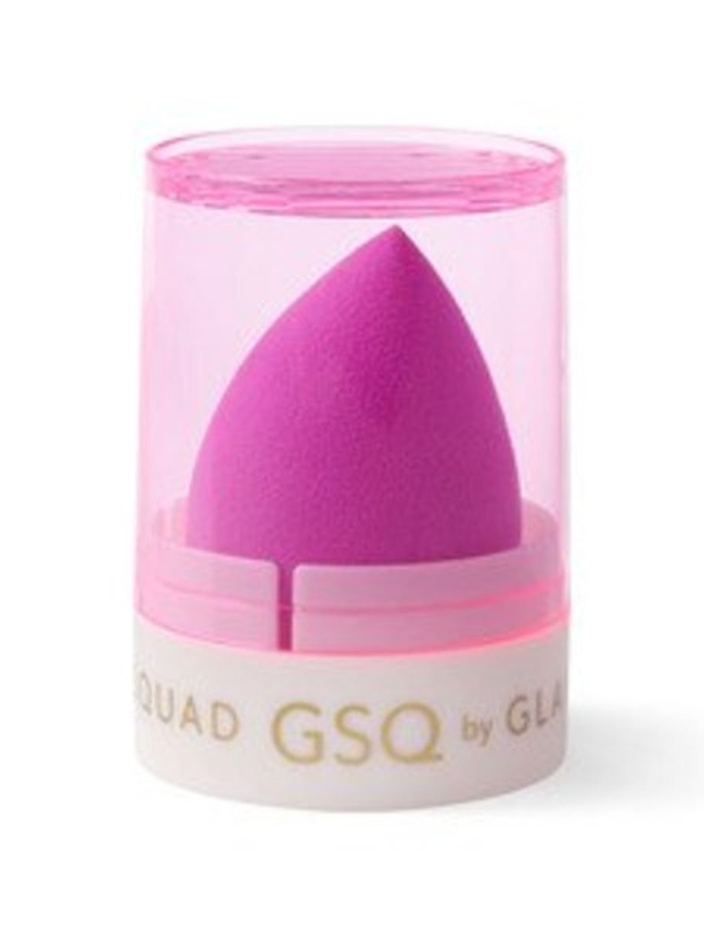 GSQ Pink Teardrop Makeup Sponge Blender with Protective Case